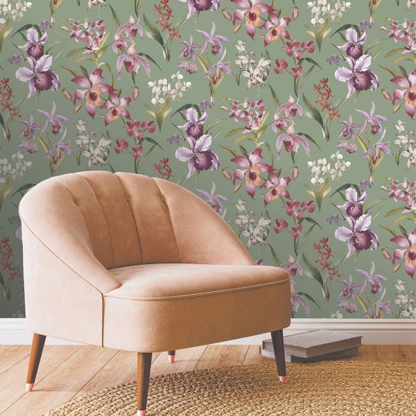 Maya Floral Wallpaper Sage Green Rasch3.jpg